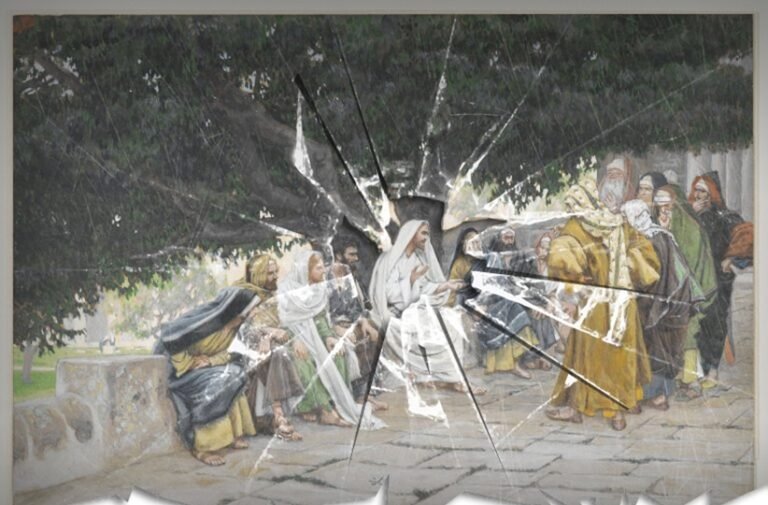 3Brooklyn Museum The Pharisees and the Saduccees Come to Tempt Jesus Les pharisiens et les saduceens viennent pour tenter Jesus James Tissot overall e1734201486634