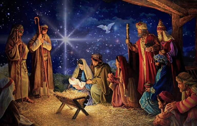 HD wallpaper the birth of jesus nativity christmas holiday birth of jesus jesus christ wisemen shepards our savior dove baby manger people love joseph and mary star holy spirit e1733739235991